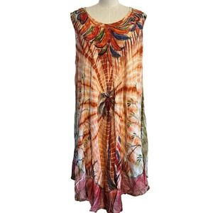 NWT Anjli Embroidered Vacation Swim Dress Cover Medium